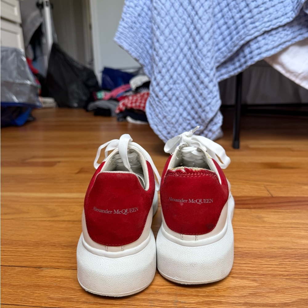 Alexander McQueen Red and White Sneakers size 40.5